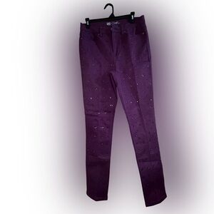 Diane Gilman Purple Studded Pants